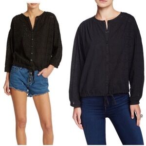 Free People Floral Eyelet Stars Align Blouse small